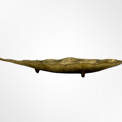 Cast Brass Tobacco Leaf by Oskar Hansen