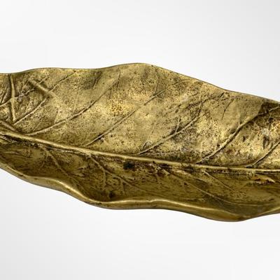 Cast Brass Tobacco Leaf by Oskar Hansen