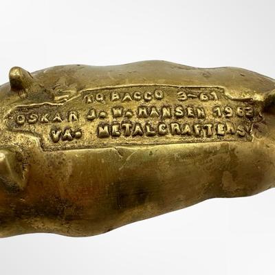Cast Brass Tobacco Leaf by Oskar Hansen