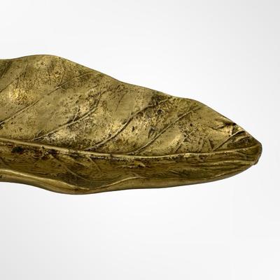 Cast Brass Tobacco Leaf by Oskar Hansen