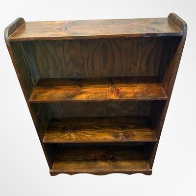 Solid Wood 3-Shelf Bookcase