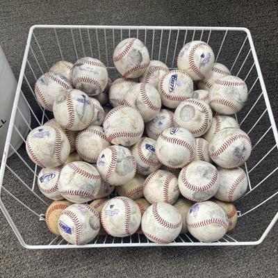 Baseball Lot - Bucket with 62 Baseballs