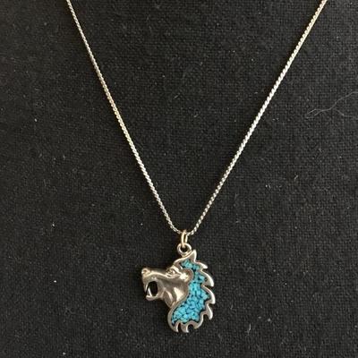Vintage lion, Silver-tone necklace