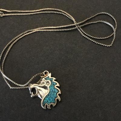 Vintage lion, Silver-tone necklace
