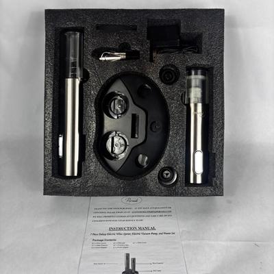 Pernali 7 Piece Electric Wine Opener (with Vacuum Pump & Pourer Set)