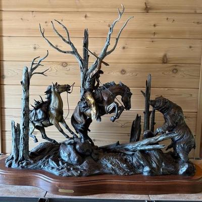 Vic Payne Bronze Sculpture “Train Wreck” - 30/35