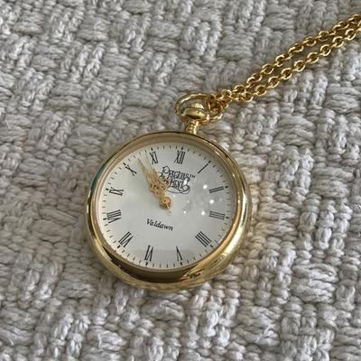 Gold tone precious moments pocket watch