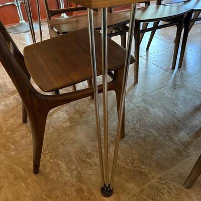 Custom Mid Century Modern Style Dining Table & 10 Chairs