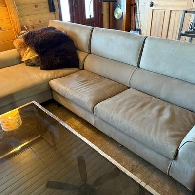 High End Gamma Leather Sectional Sofa