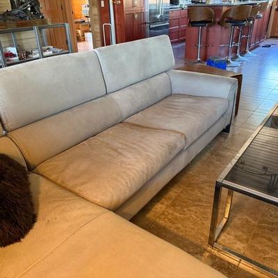 High End Gamma Leather Sectional Sofa