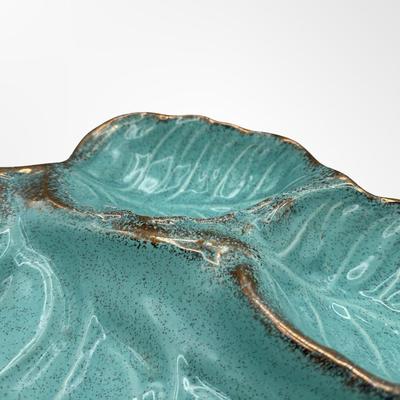 16” California Pottery Divided Leaf Dish