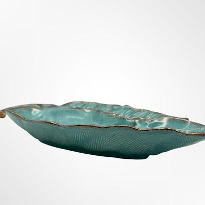 16” California Pottery Divided Leaf Dish