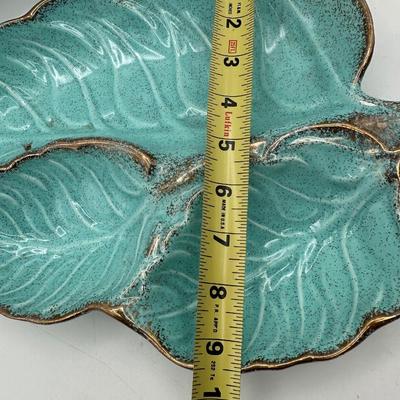 16” California Pottery Divided Leaf Dish