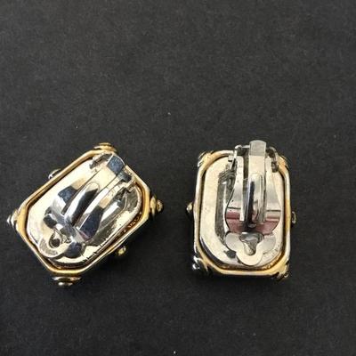 Three nice vintage Silvertone clip on earrings