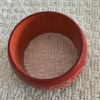 Wood bangle bracelet