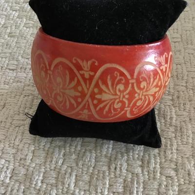Wood bangle bracelet