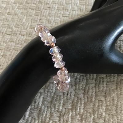 Pretty crystal beaded stretch bracelet