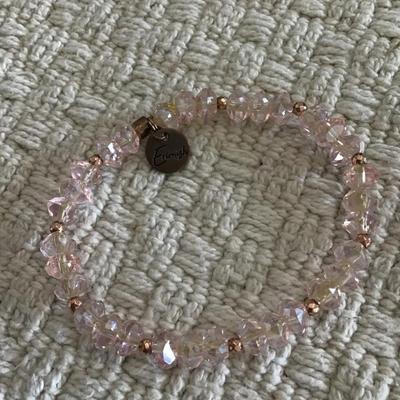 Pretty crystal beaded stretch bracelet