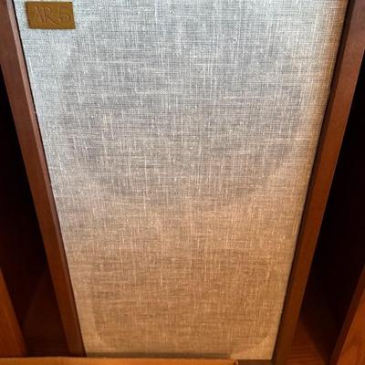 Custom Wood Entertainment Center with 79" LG TV & 4 Acoustic Research Speakers