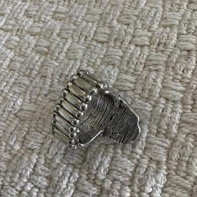 Faux turquoise ring, stretch adjustable