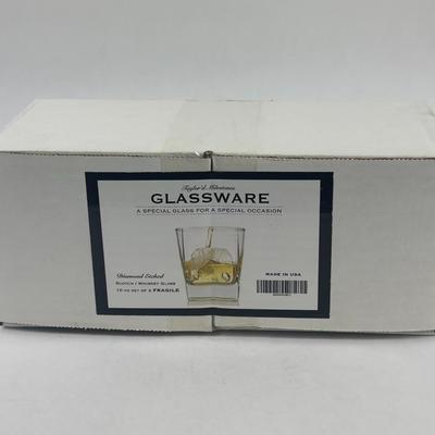 Taylor'd Milestones Glassware - Diamond Etched Scotch/Whiskey Glass - Set of 2 (10oz)