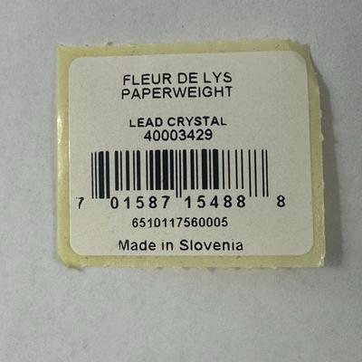 Waterford Crystal - Fleur De Lys Paperweight