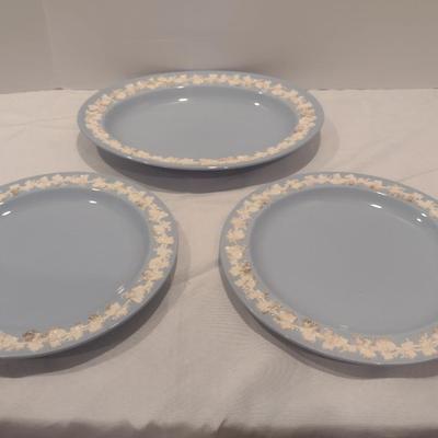 Wedgwood Embossed Queensware Plates- Three Pieces- Assorted Sizes
