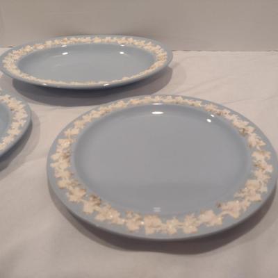 Wedgwood Embossed Queensware Plates- Three Pieces- Assorted Sizes
