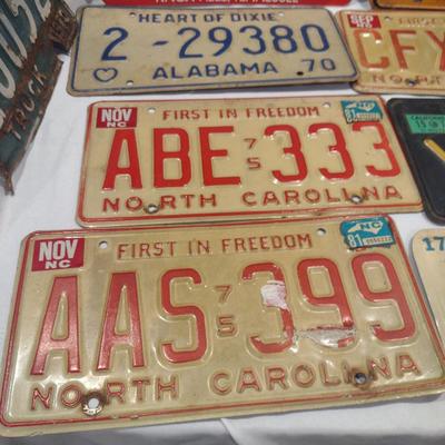 Collection of License Plates- Assorted States and Ages