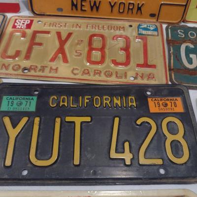 Collection of License Plates- Assorted States and Ages