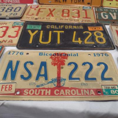Collection of License Plates- Assorted States and Ages