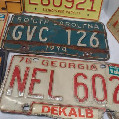 Collection of License Plates- Assorted States and Ages
