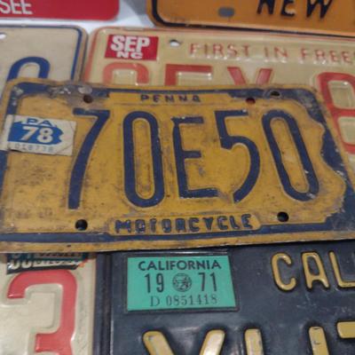 Collection of License Plates- Assorted States and Ages