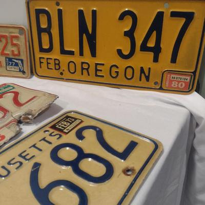 Collection of License Plates- Assorted States and Ages