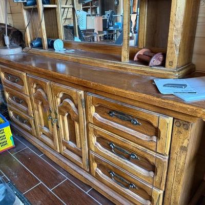 1970's Tall Dresser & Mirrored Dresser