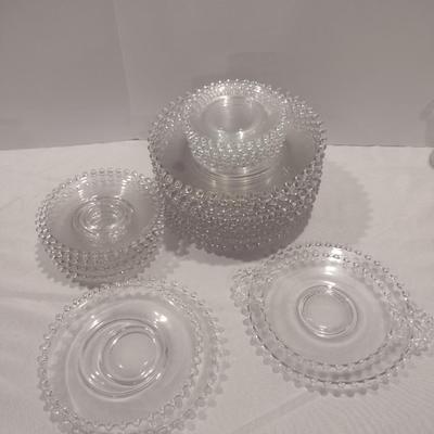 Collection of Imperial Candlewick Plates- Approx 30 Pieces- Assorted Sizes