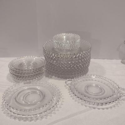 Collection of Imperial Candlewick Plates- Approx 30 Pieces- Assorted Sizes