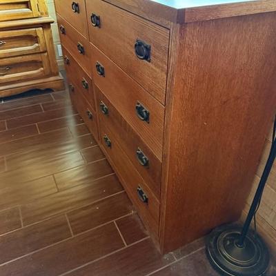 2 Mission Oak Dressers & Mission Oak Coffee Table
