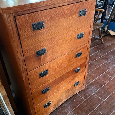 2 Mission Oak Dressers & Mission Oak Coffee Table