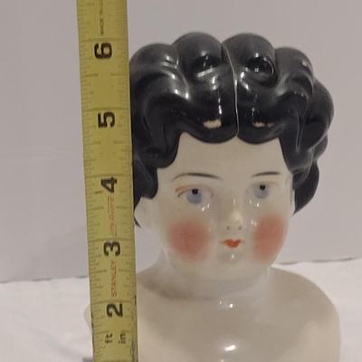 Vintage Hand Painted Porcelain Doll Head