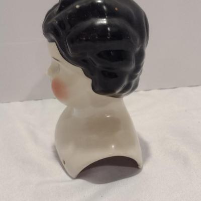 Vintage Hand Painted Porcelain Doll Head