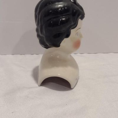 Vintage Hand Painted Porcelain Doll Head