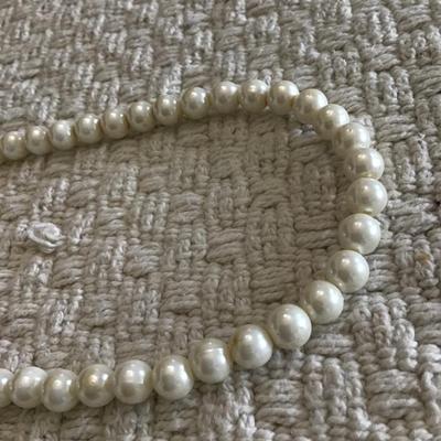 Faux pearl necklace