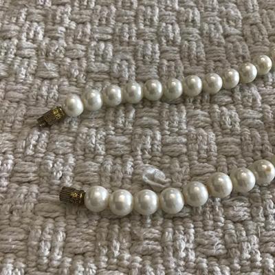 Faux pearl necklace
