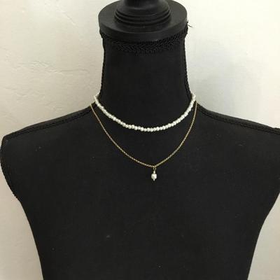 Cute A new day faux pearl layered necklace