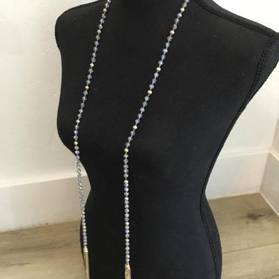 Beautiful, crystal tassel, necklace, scarf, necklace