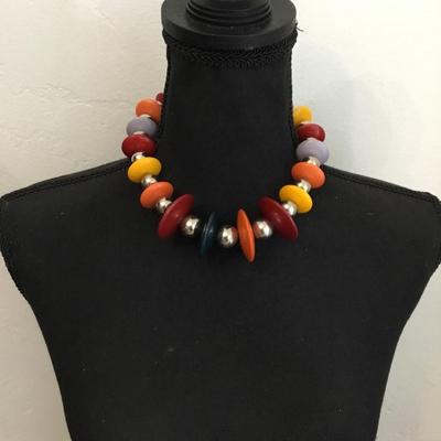 Vintage, multicolored statement, necklace
