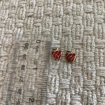 Cute apple stud earrings