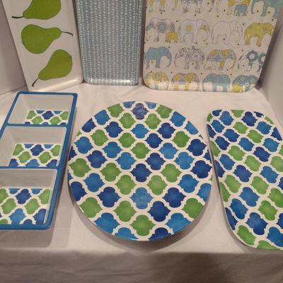 Collection of Melamine Serving Plates/Platters
