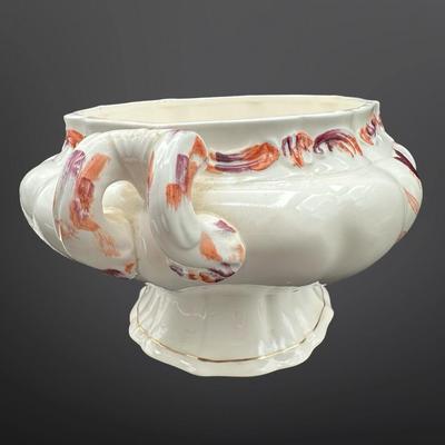 Mid Century Soup Tureen with Ladle And Underplate